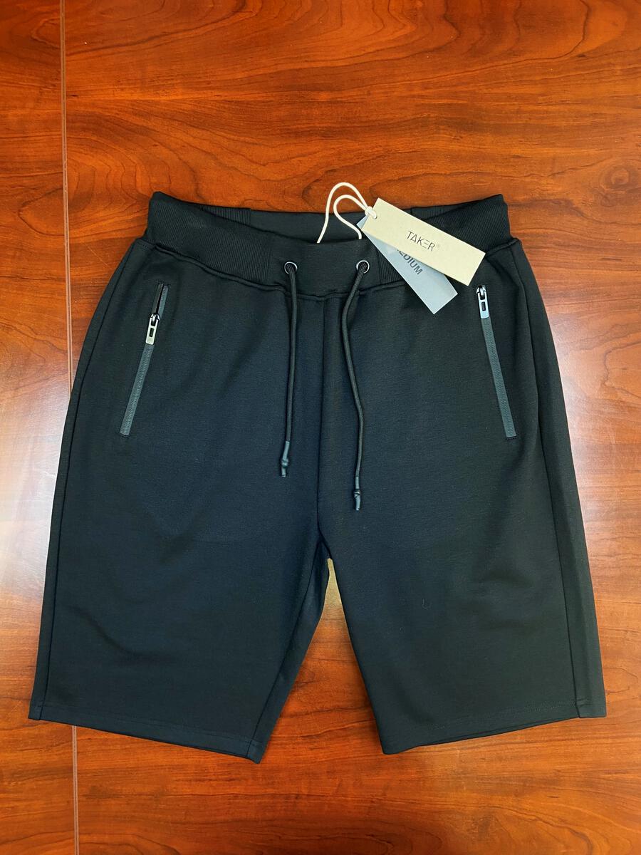 Black Tech Fleece Shorts