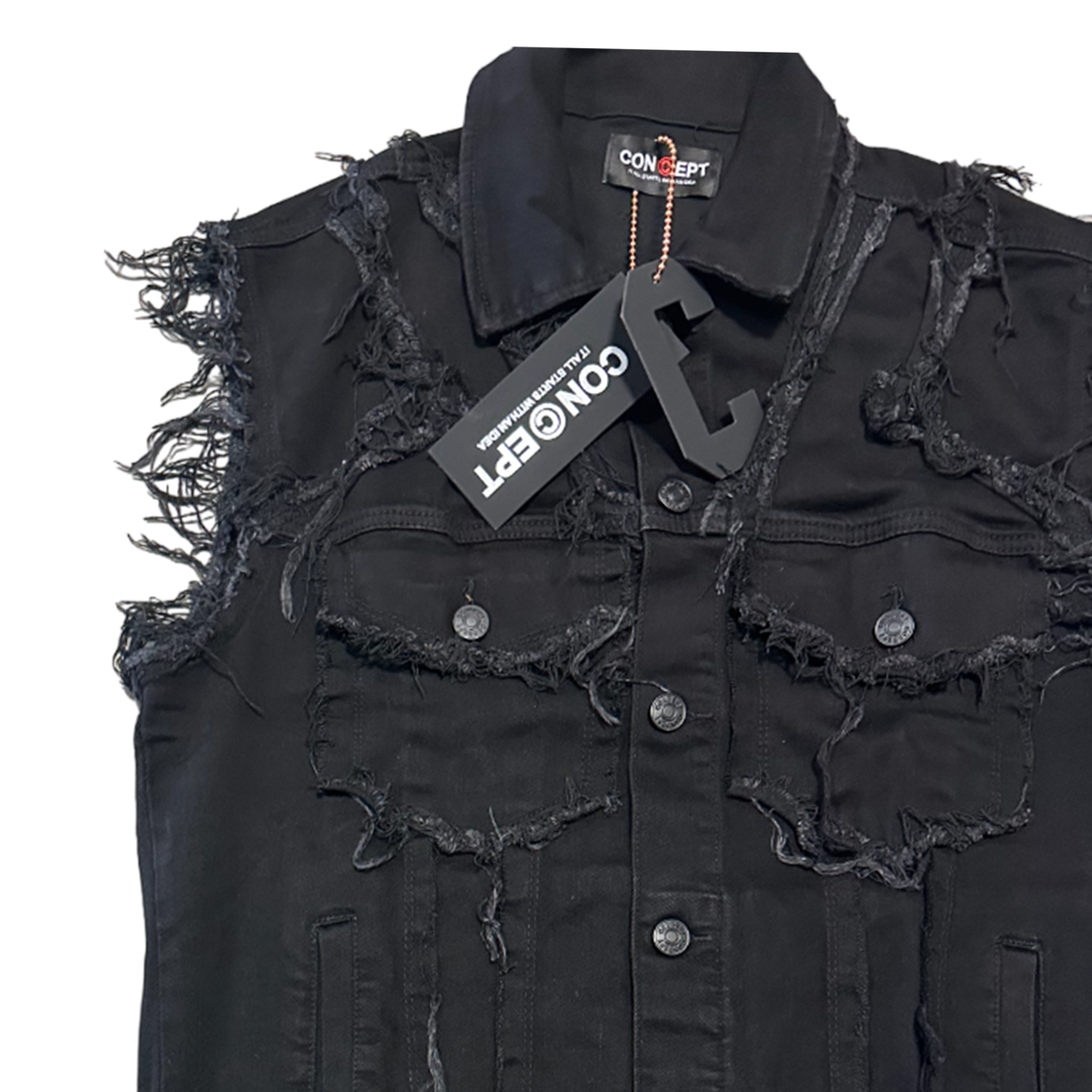 Harris Black Jean Vest