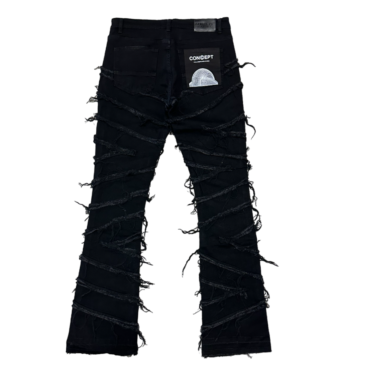 Harris Black Stacked Jeans