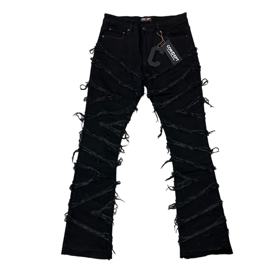 Harris Black Stacked Jeans