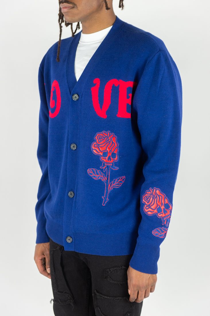 Love Cardigan Sweater - Blue