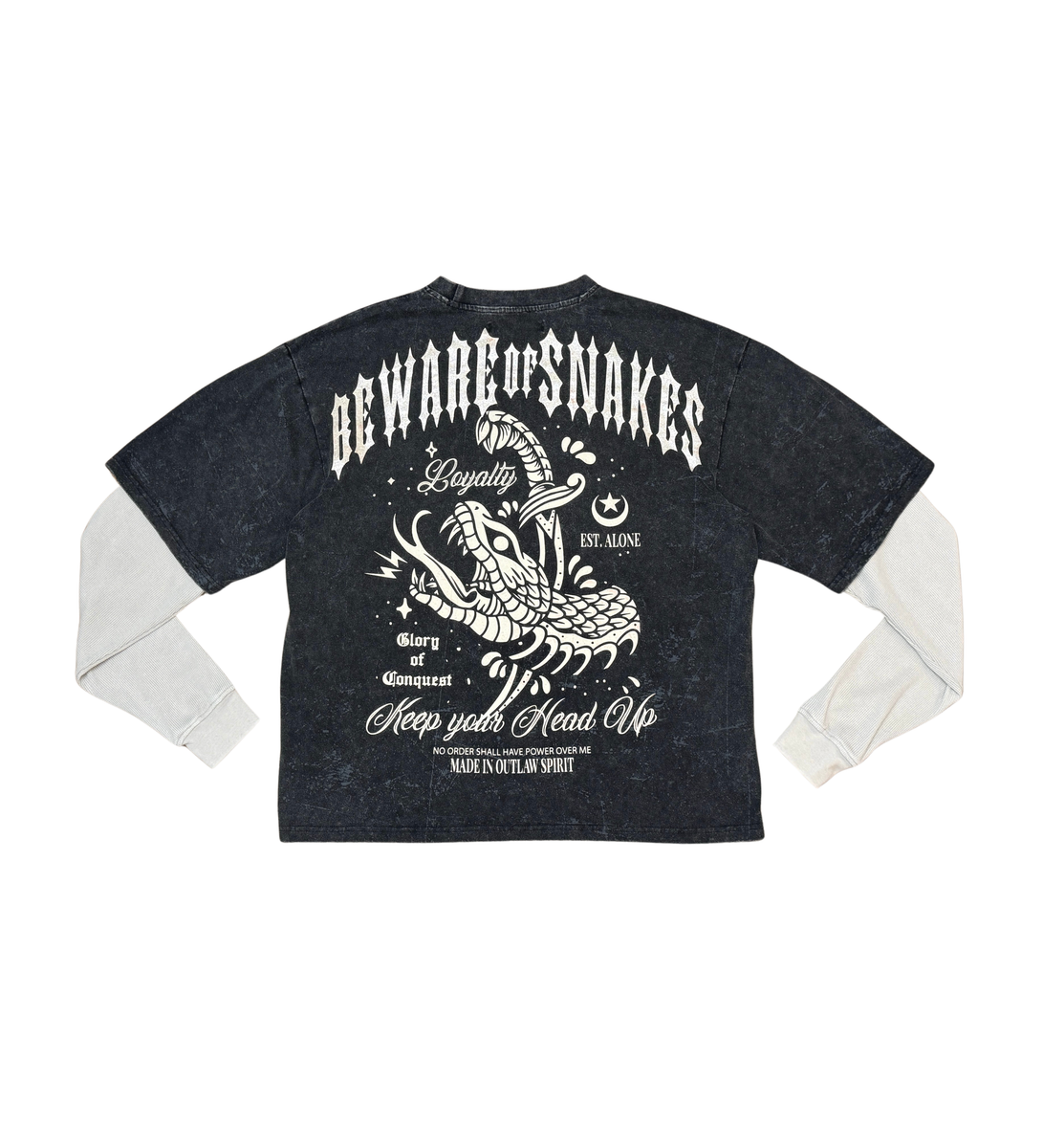 Beware Snakes LS T-Shirt - Black