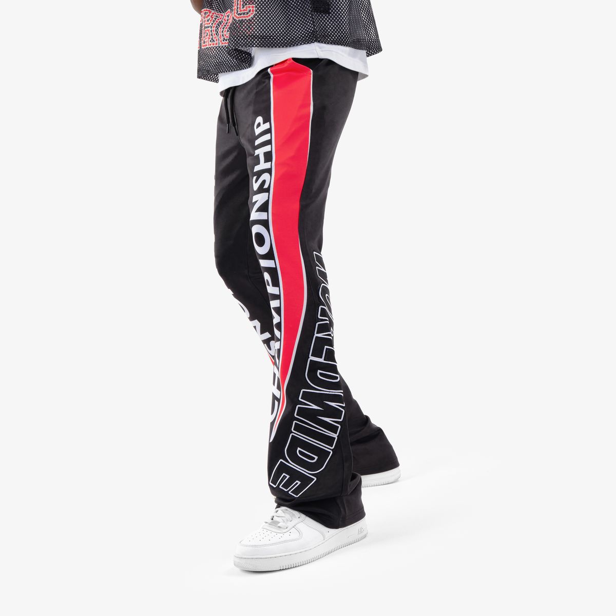 CR WW Champ Stacked Joggers - Black/Red