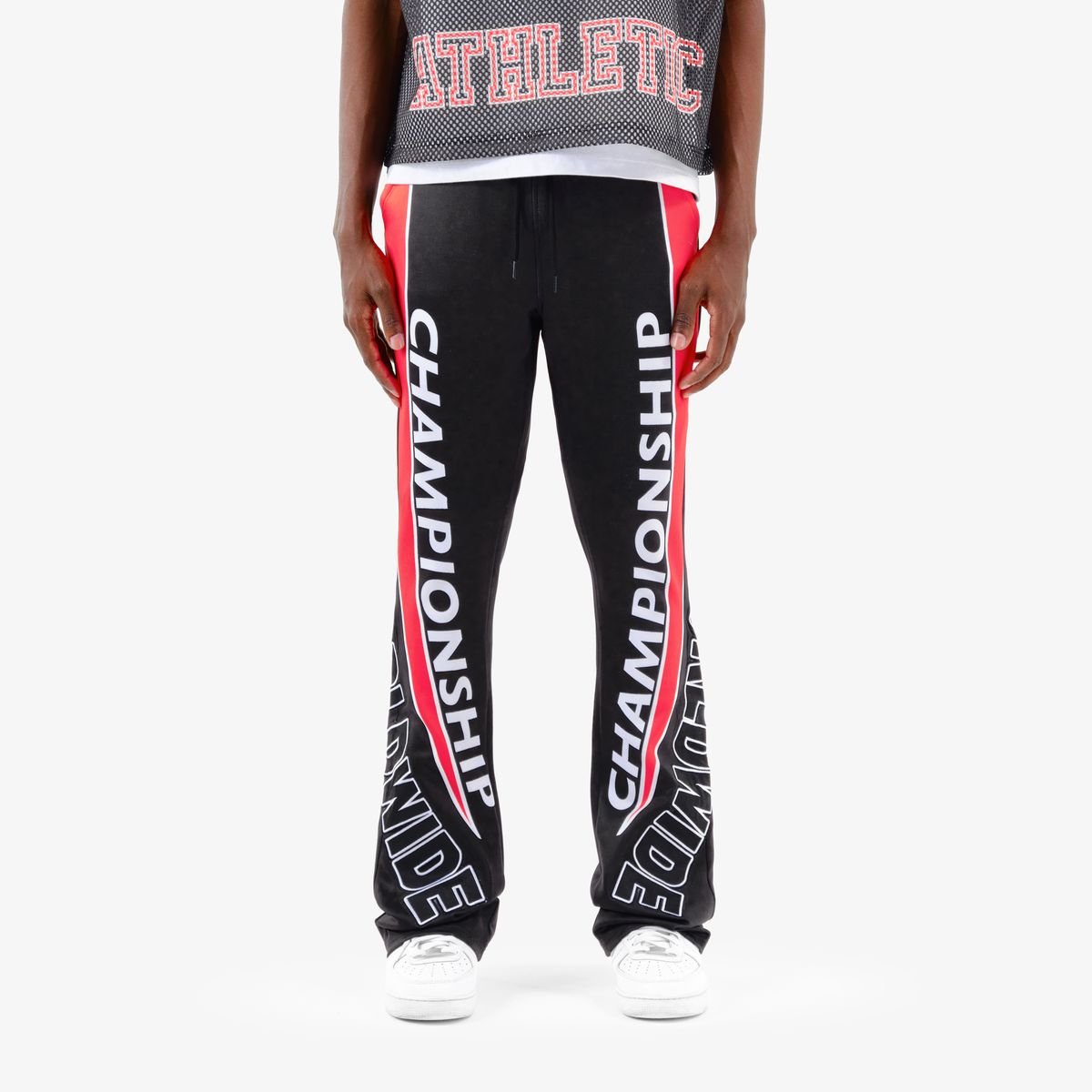 CR WW Champ Stacked Joggers - Black/Red