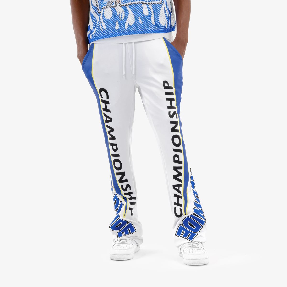 CR WW Champ Stacked Joggers - White/Blue