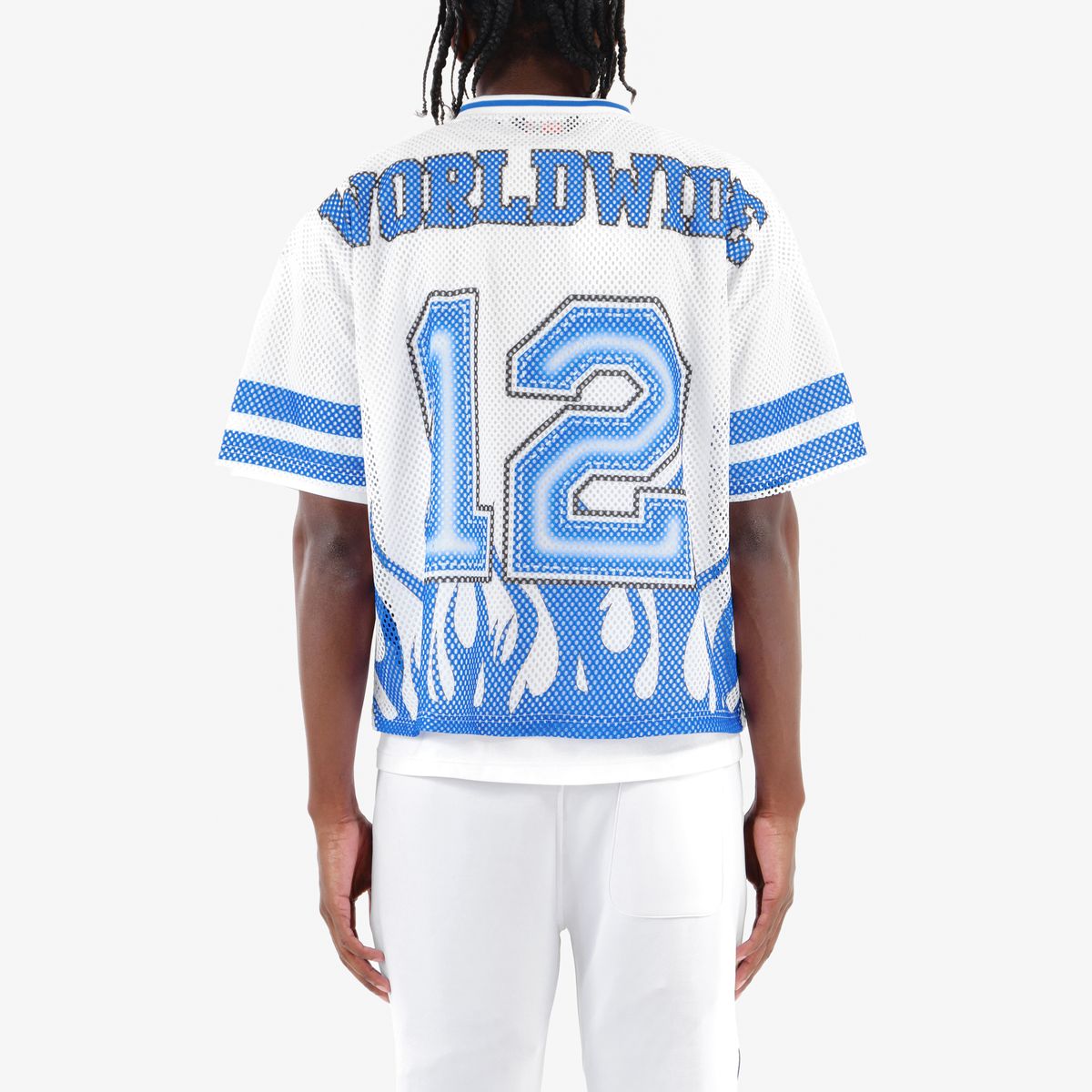 CR XX12 Twelve Crop Shirt - White/Blue