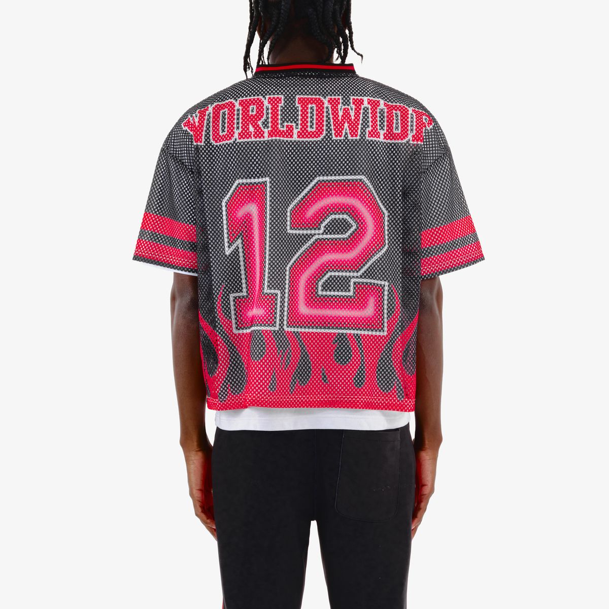 CR XX12 Twelve Crop Shirt - Black/Red