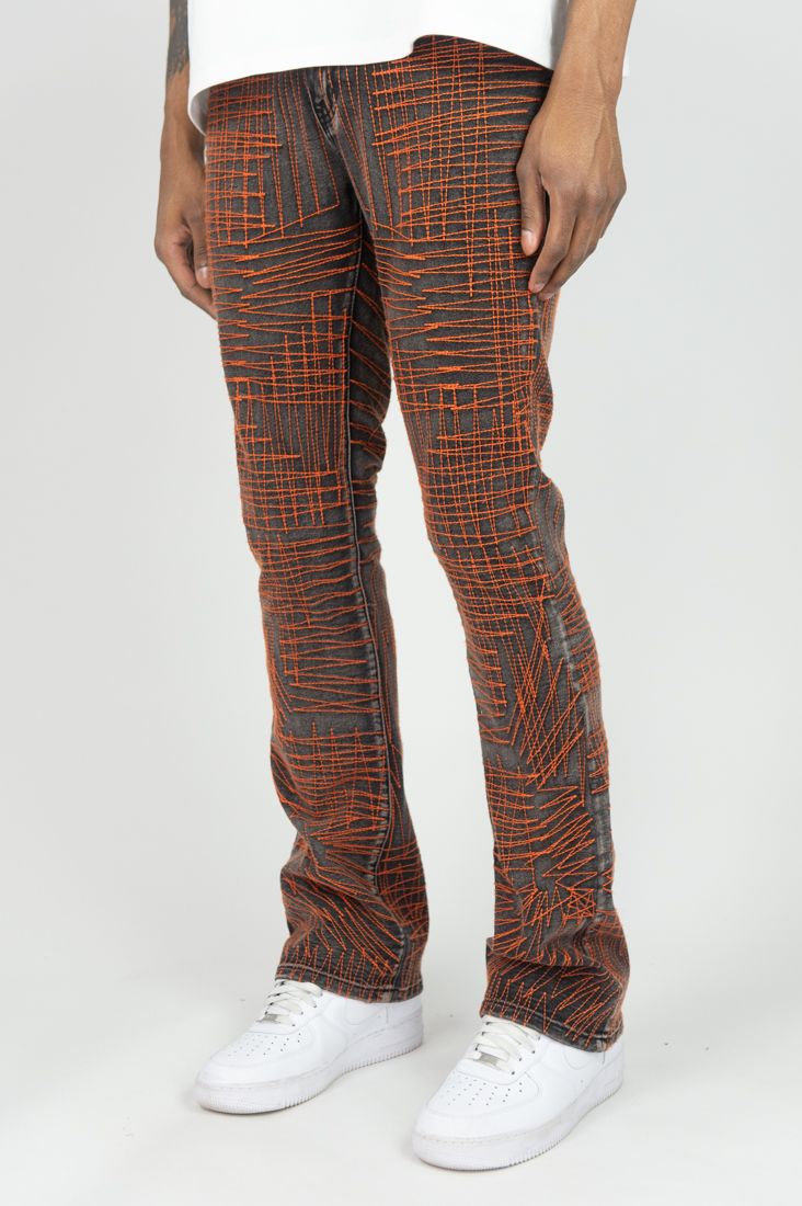 Stitched Up Stacked Jeans - Vintage