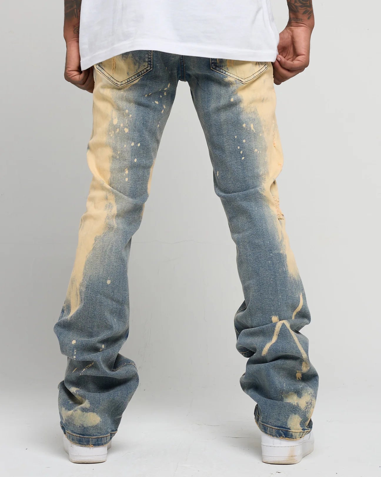 Extreme Fade Lt Tint Stacked Jeans