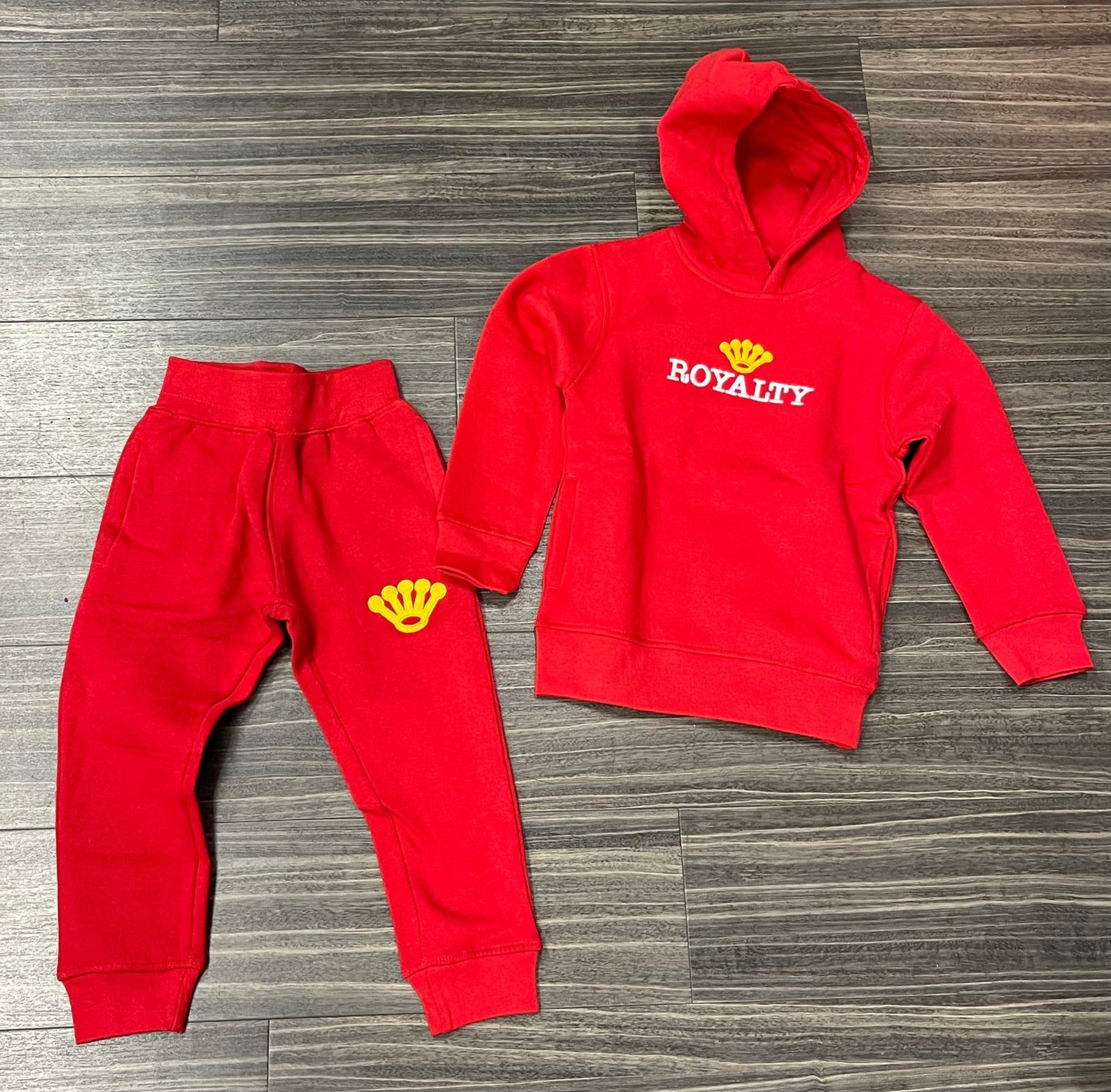 Kids Royalty Jogger Set/Red
