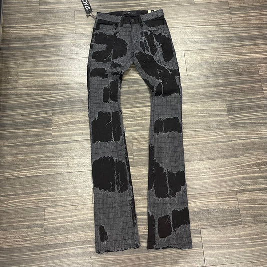 Gauze Deni Stacked Jeans/Blk Shadow