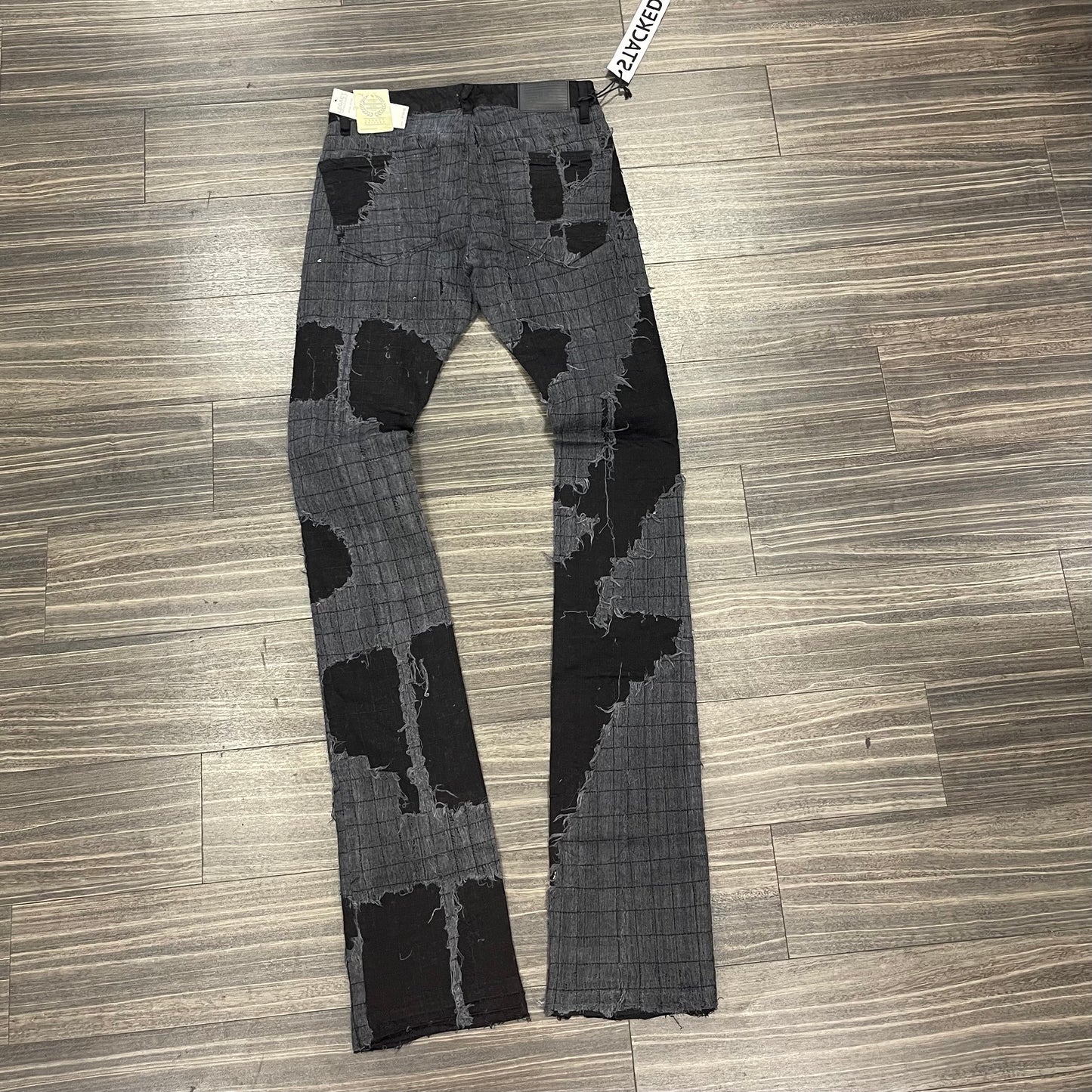 Gauze Deni Stacked Jeans/Blk Shadow