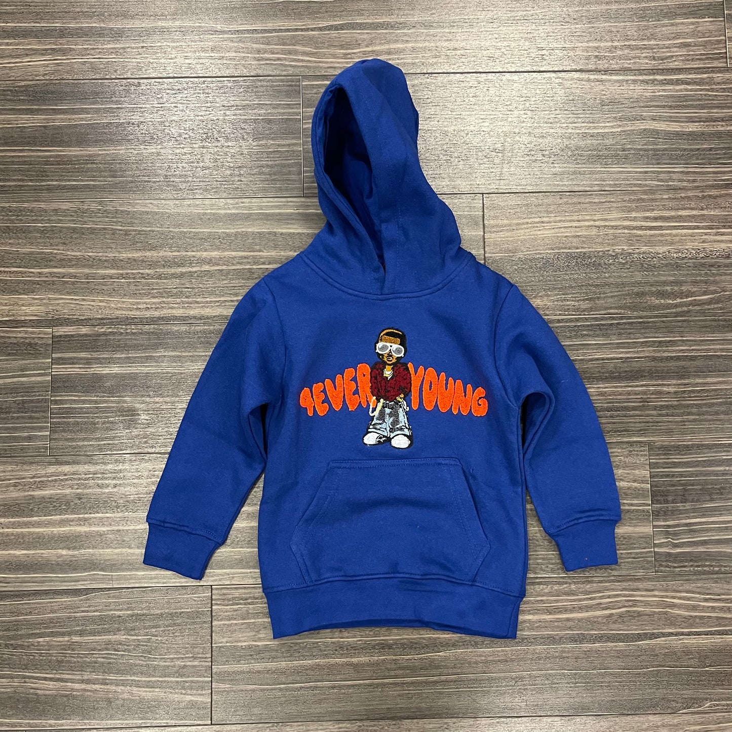 Kid's 4 Ever Young Hoodie Royal