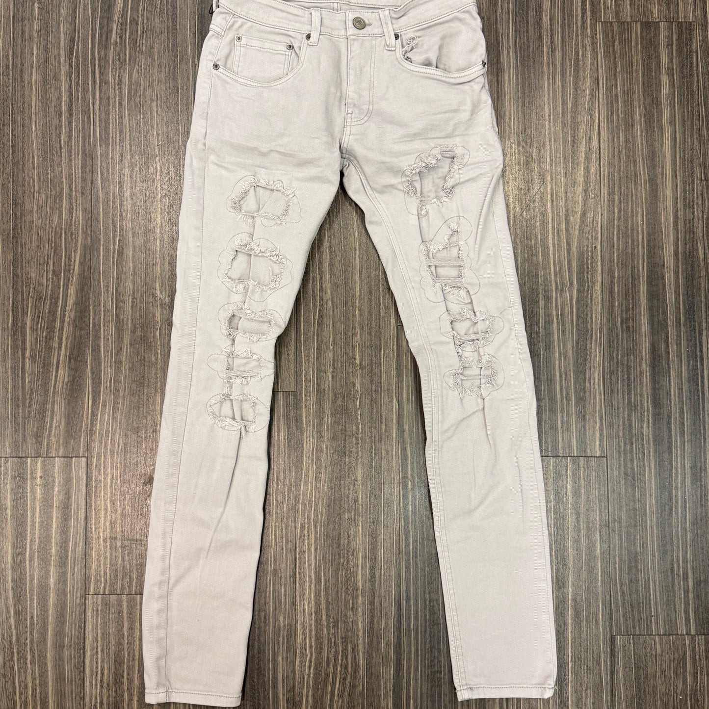 Gray Rip/Repair Jeans TKR