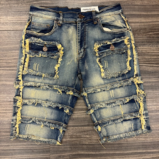Men's Cargo Pocket Frayed Shorts