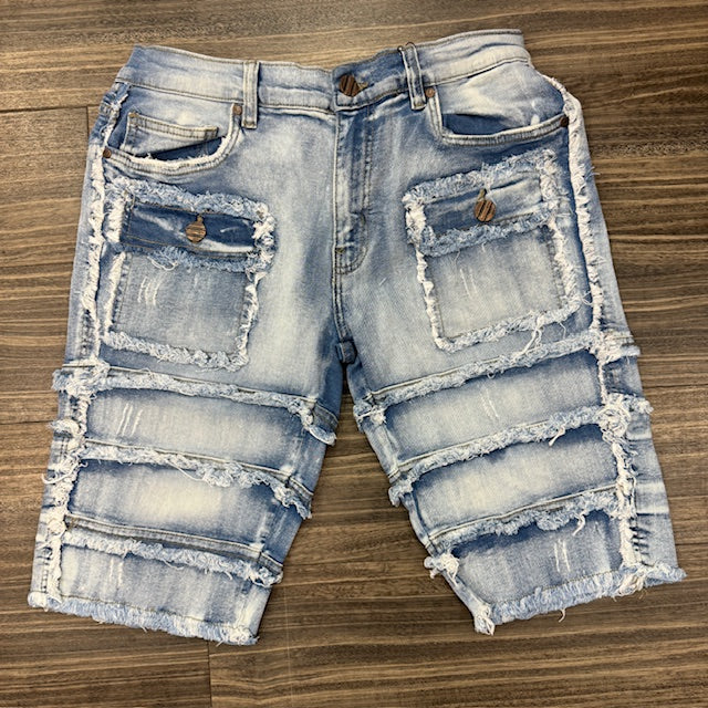 Men's Cargo Pocket Frayed Shorts
