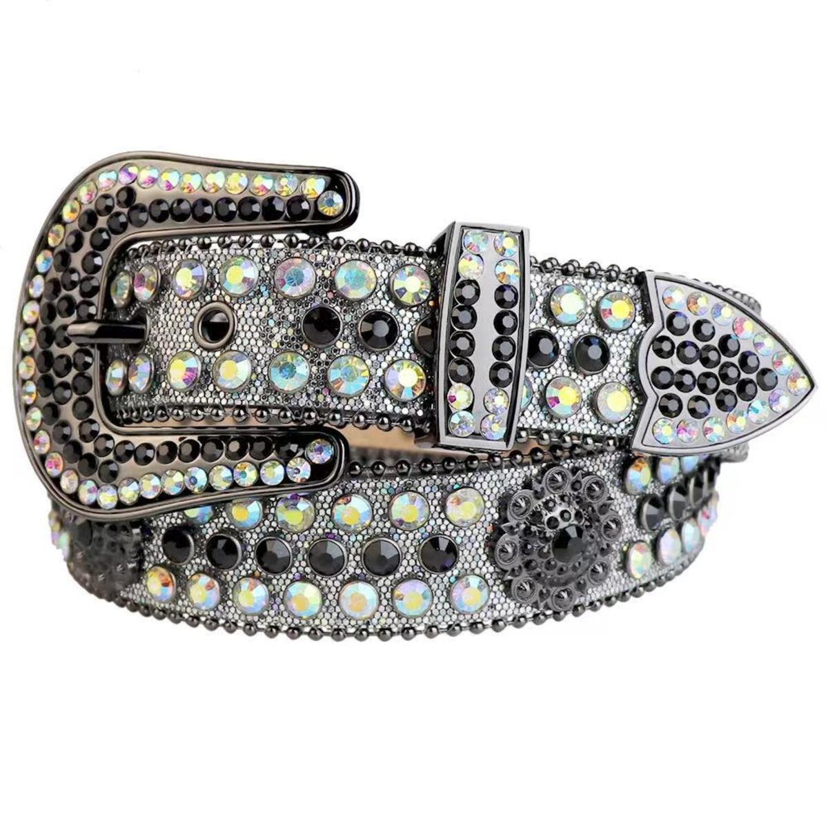 Grey Crystal with Blk/embellish Rhinestone