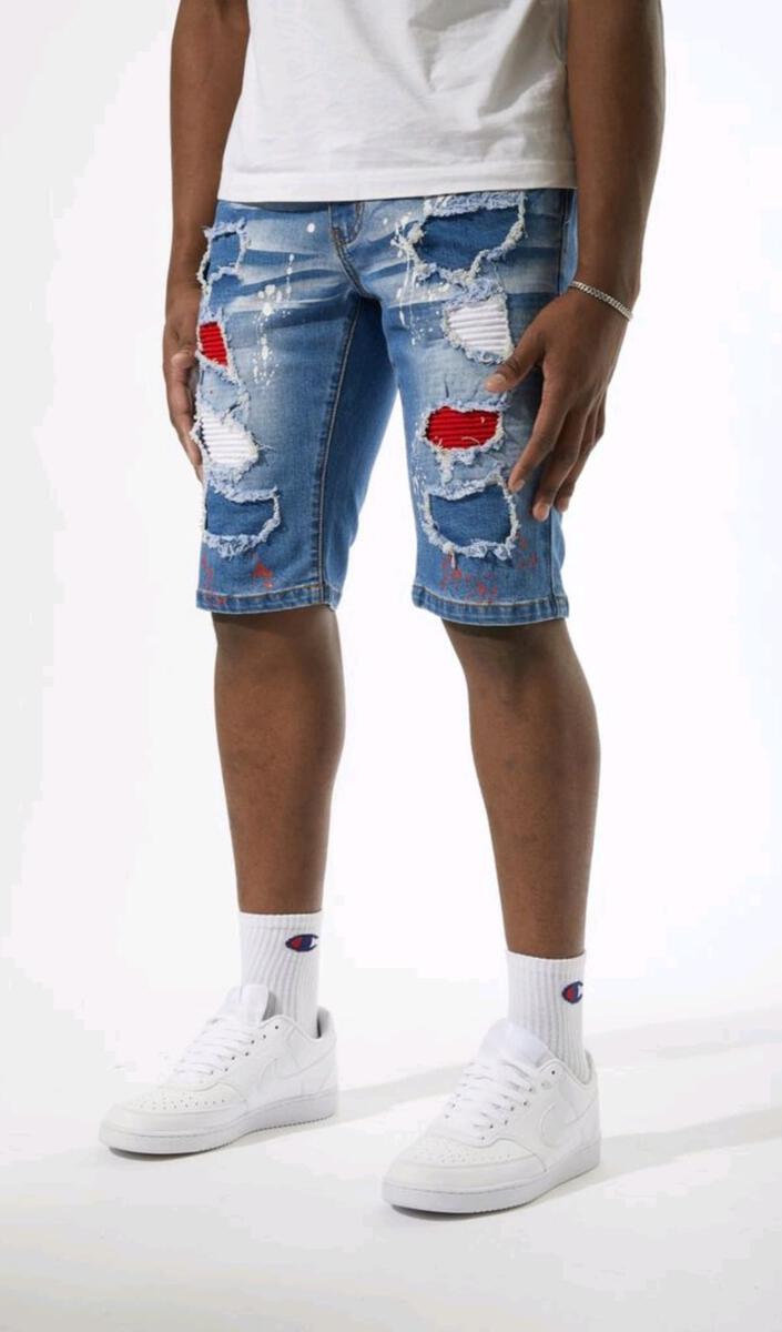 Multi Color Indigo Shorts