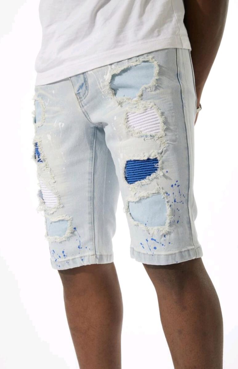 Multi Color Ice Blue Shorts