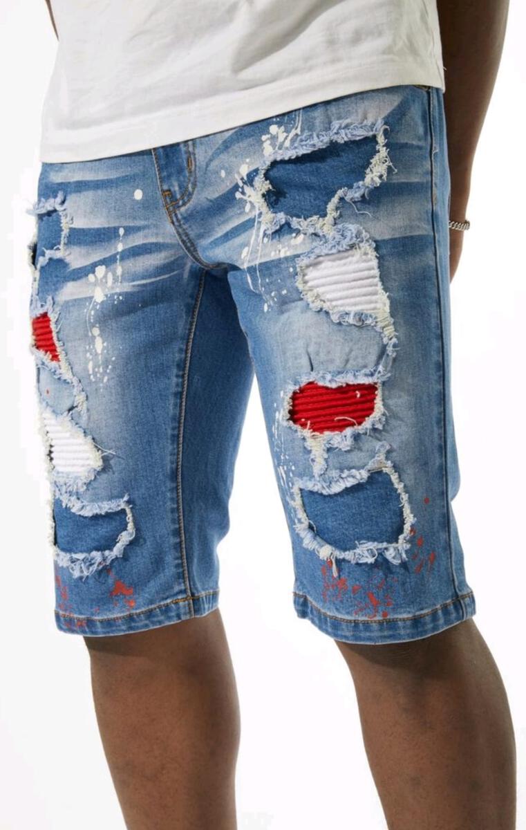 Multi Color Indigo Shorts