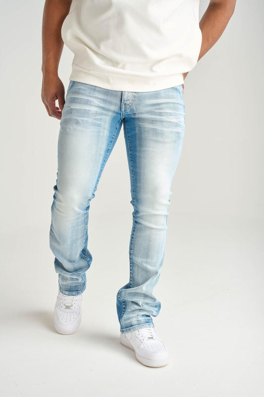 Blue Fade Stacked Jeans