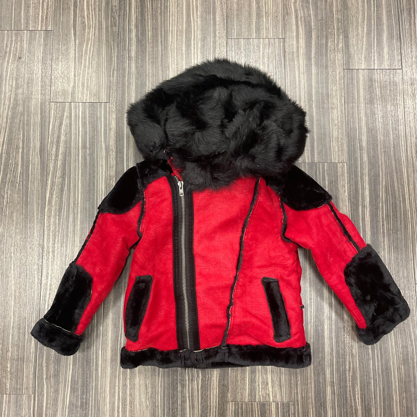 Little Kids Block Shearling Coat