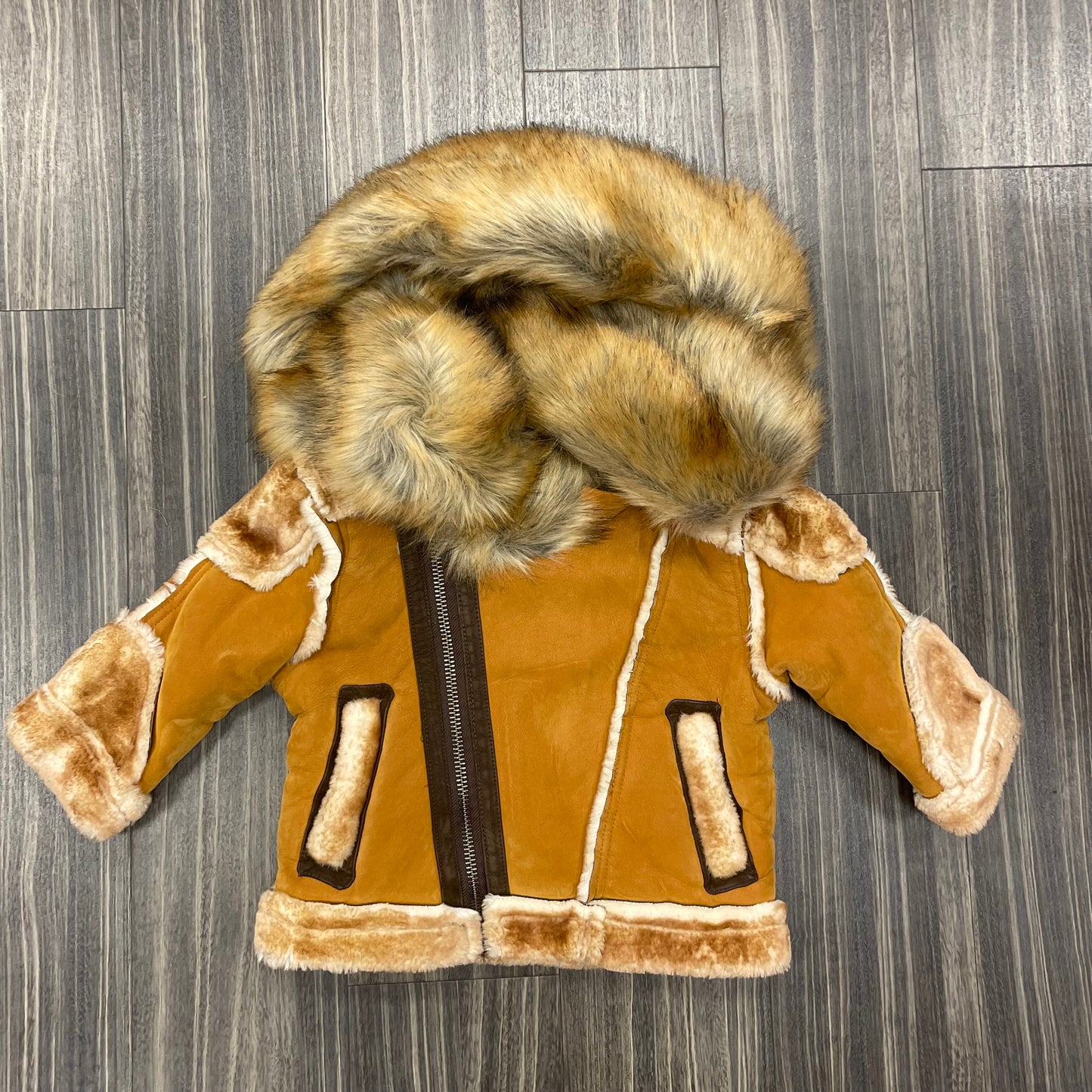 Little Kids Block Shearling Coat