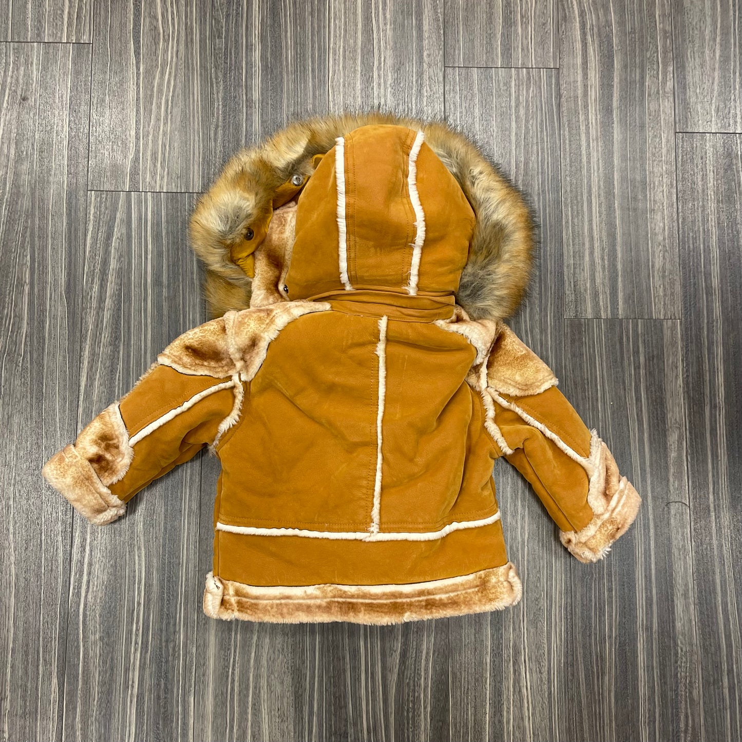 Kids Block Shearling Coat