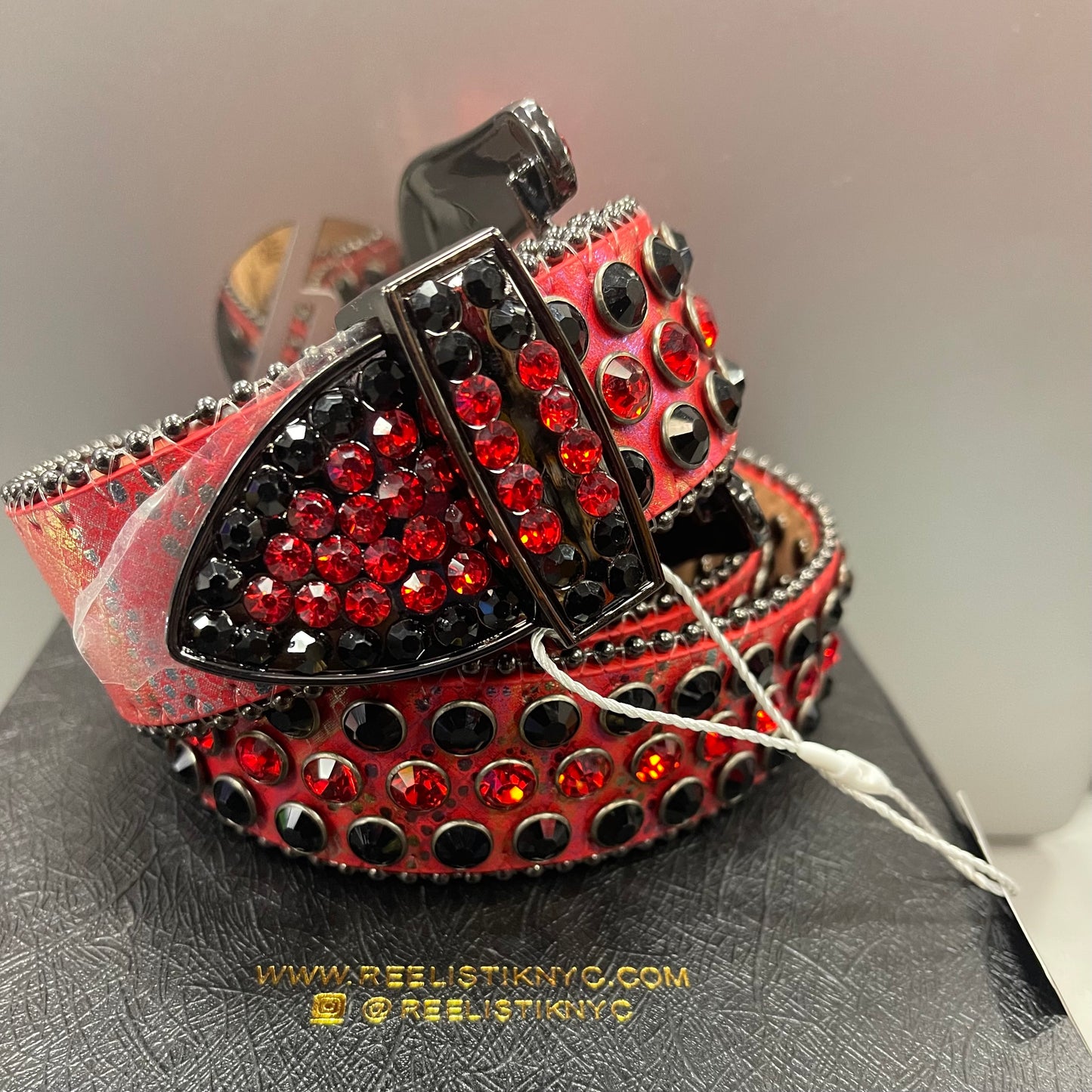 Rhinestone Belt/Red Snake Wet Jet