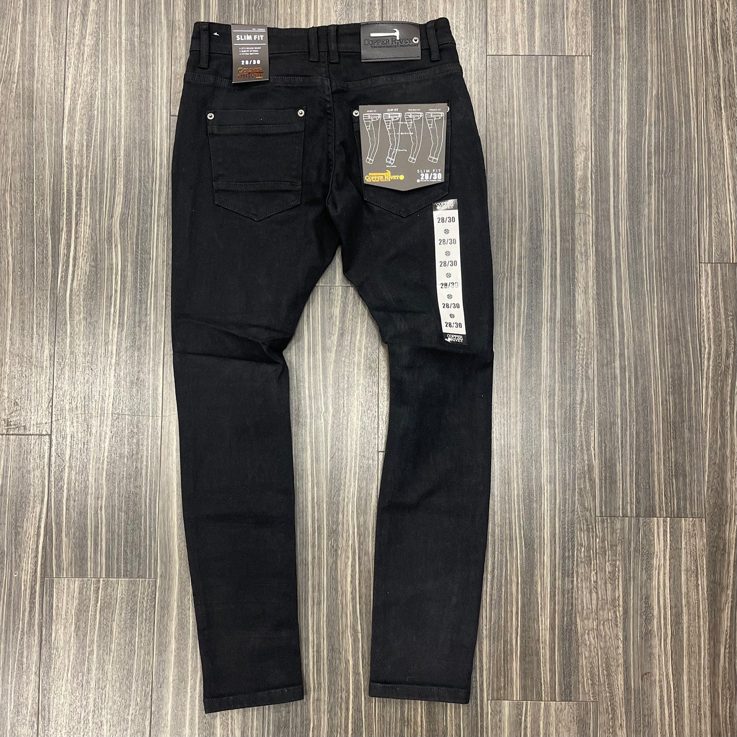 Twill Pants with Rips/Black