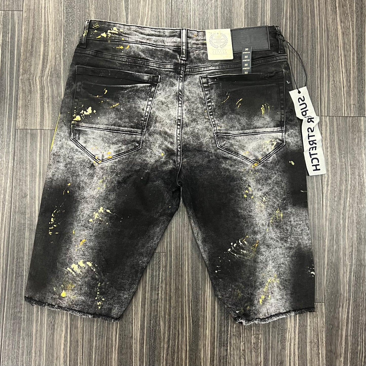 Jordan Craig Striped Black/Yellow Shorts
