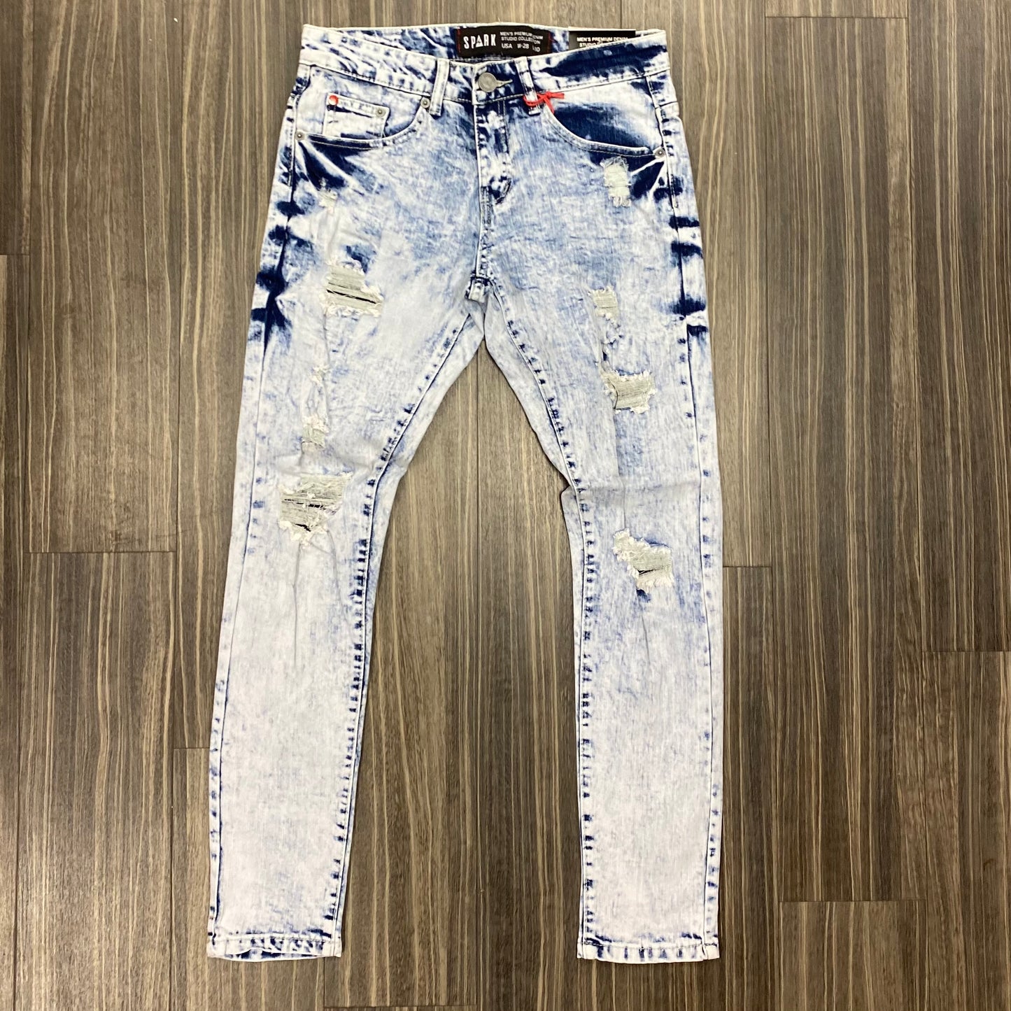 Sparked Ice Blue Jeans