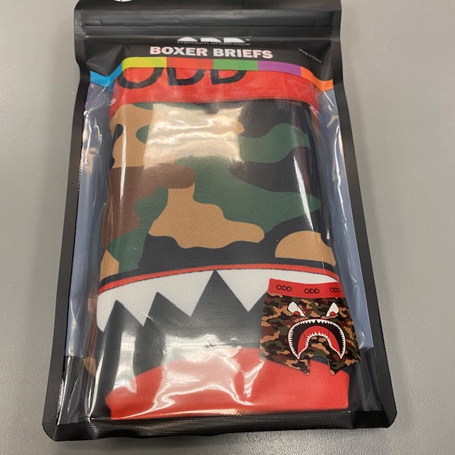 Camo Shark Mouth Boxer Briefs