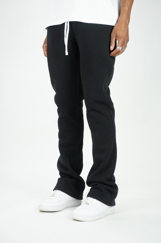 RM Stacked Fleece Joggers - Black