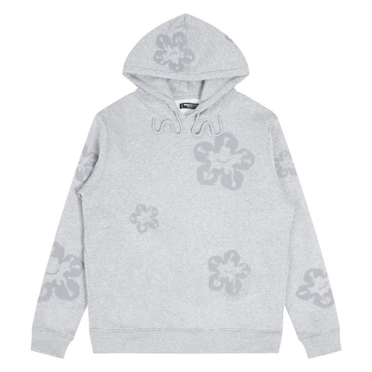 Tear Drip Fleece Hoodie Gray