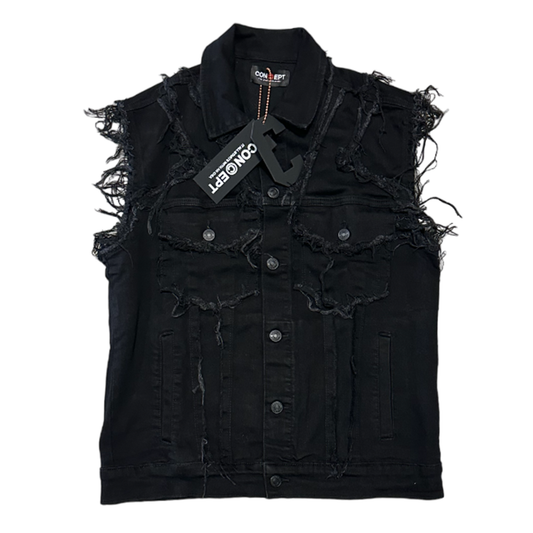 Harris Black Jean Vest
