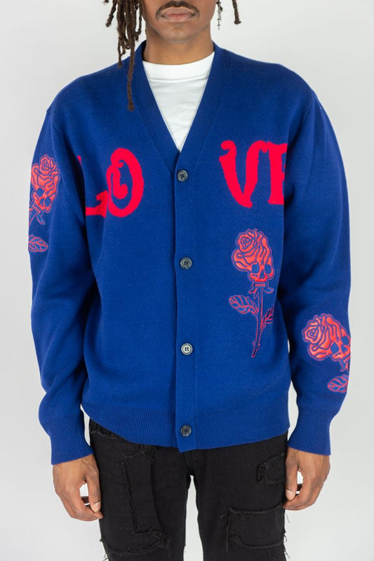 Love Cardigan Sweater - Blue