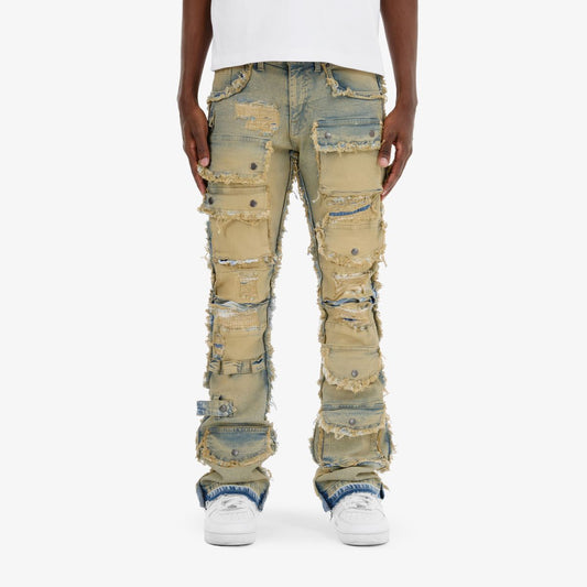 Blue Tinted Premium Stacked Jeans