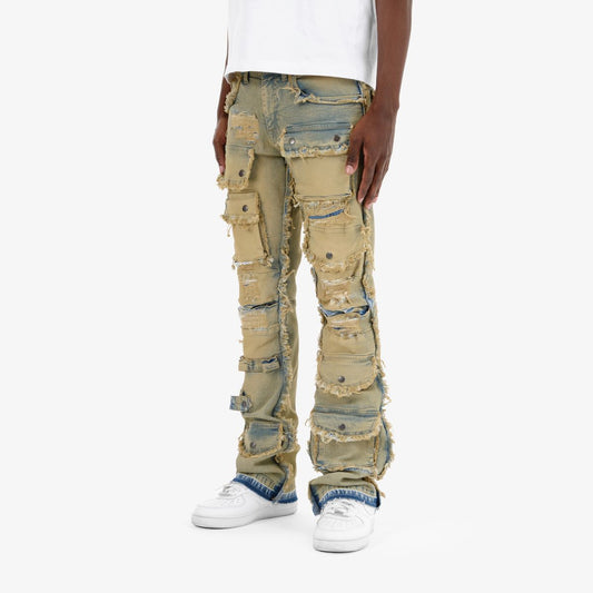Blue Tinted Premium Stacked Jeans