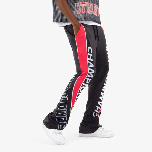 CR WW Champ Stacked Joggers - Black/Red