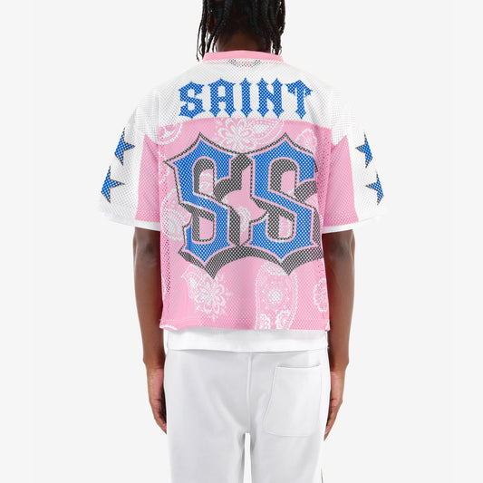 CR SS Saint Crop Shirt - Pink/Wht/Blue