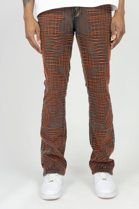 Stitched Up Stacked Jeans - Vintage