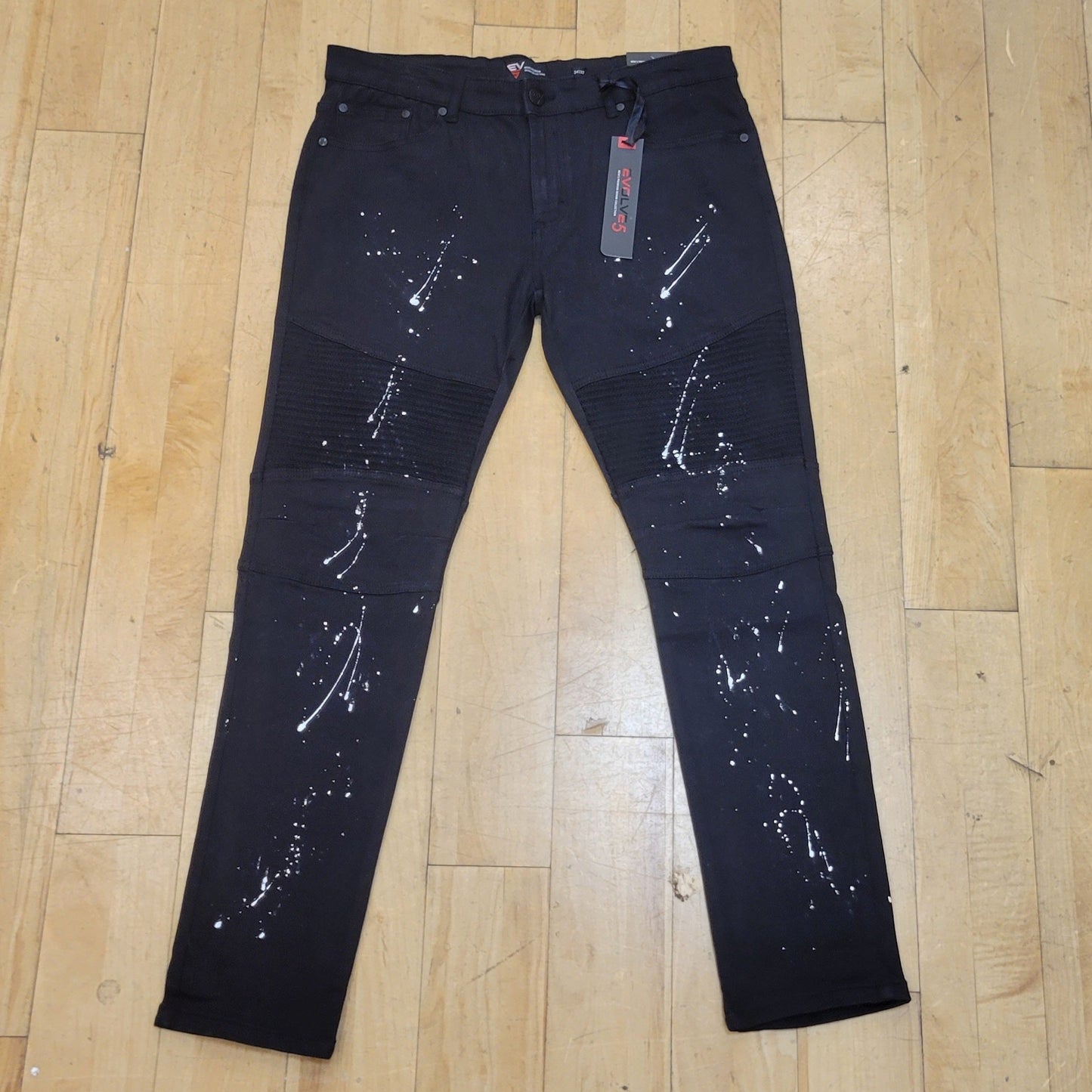 Black Jeans W/ White Splatter