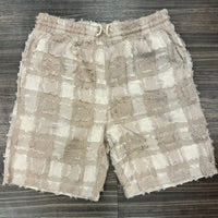 Textured Woven Shorts Khaki