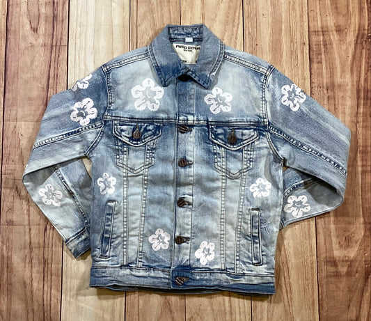 Kid's Crying Tears Flower Jean Jacket