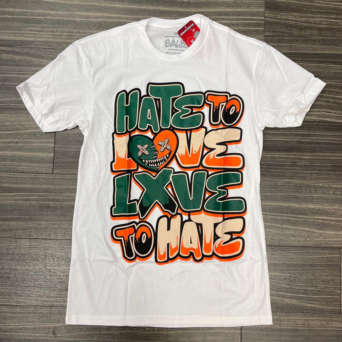 Hate to Love T-Shirt/White