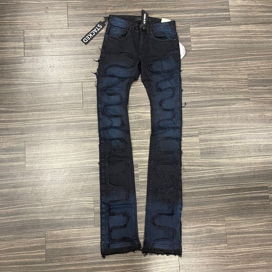 Stacked Inseam Jeans/Drk Night
