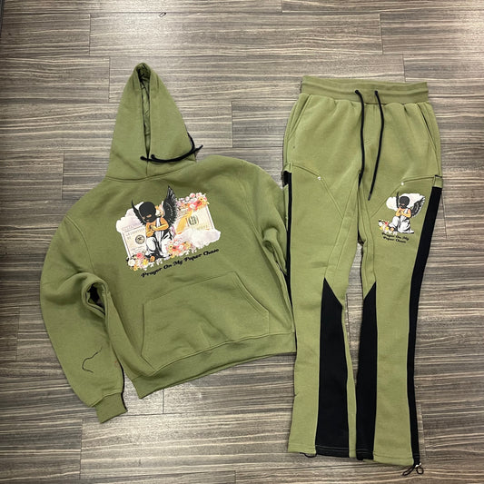 Prayer On My Paper Chase Set/Olive