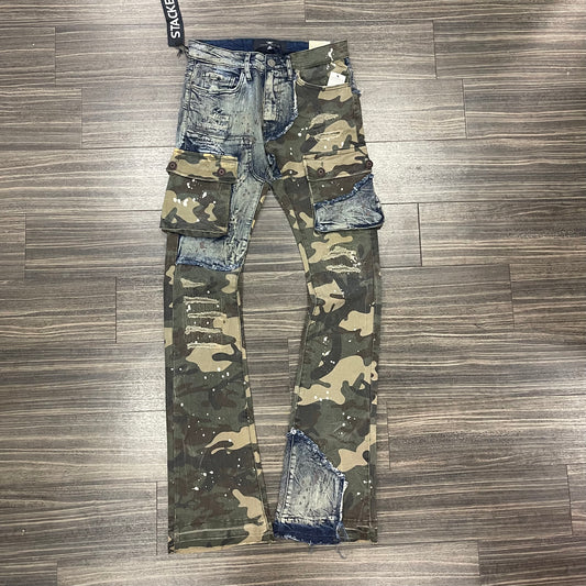 Ross Stacked Jeans/Woodland