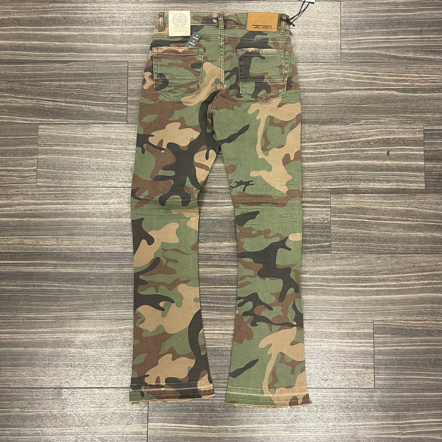Kids Vintage Camo Stacked Jeans